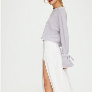 Wilfred Aritzia tie cuff blouse EUC
